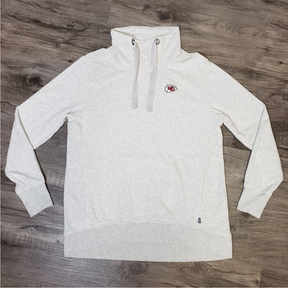 Cutter & Buck Kansas City Chiefs Funnel Neck Sweatshirt - Picture 1 of 8